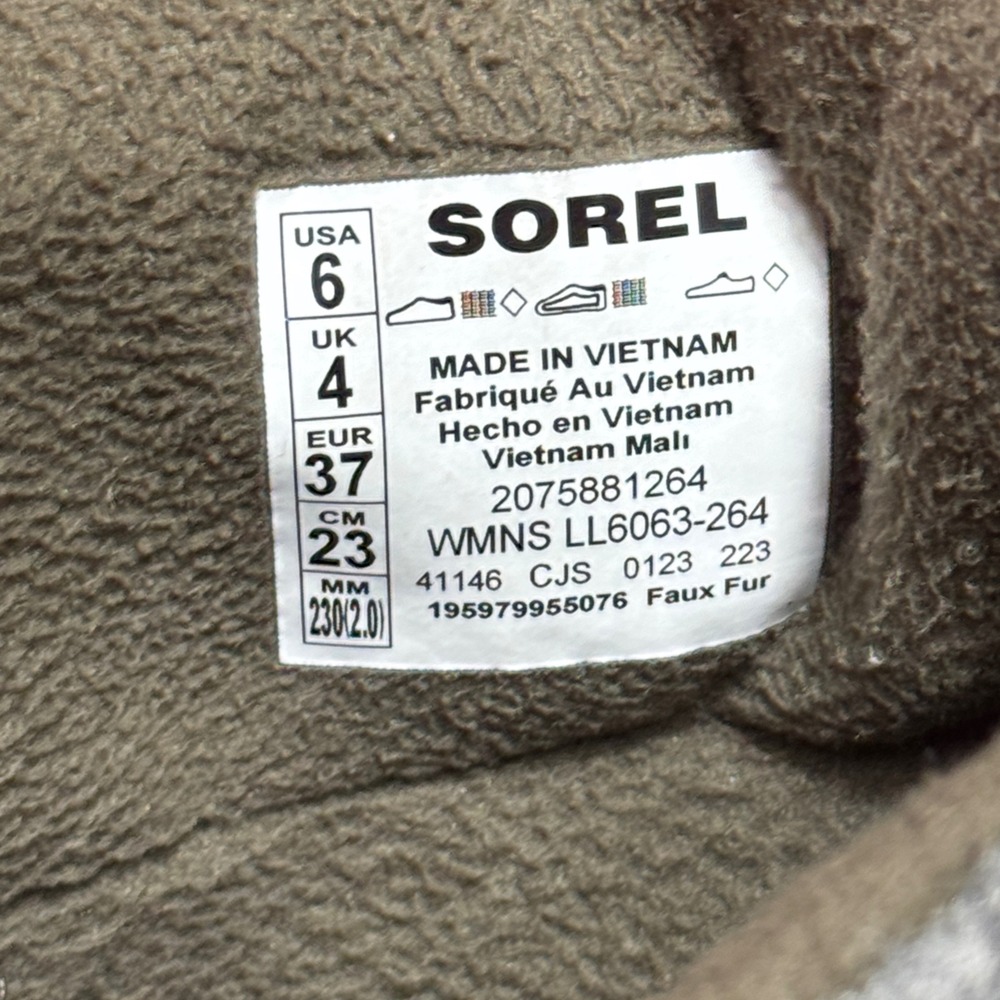 Sorel Explorer II Carnival Boots Womens 6 Khaki Waterproof Winter Sneaker LL6063 - Picture 2 of 6